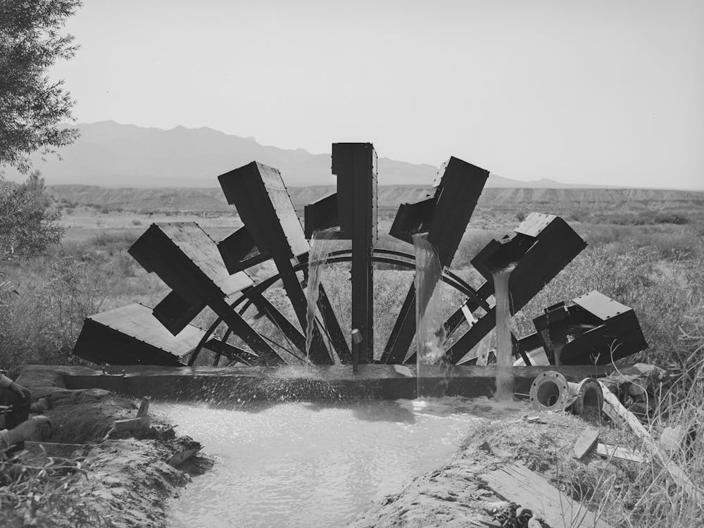 Fsa (Farm Security Administration) Cooperative Waterwheel Near Little Field