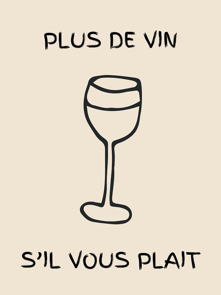 Wine Glass Kitchen Poster