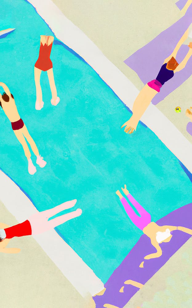 Sunbathing In The Pool