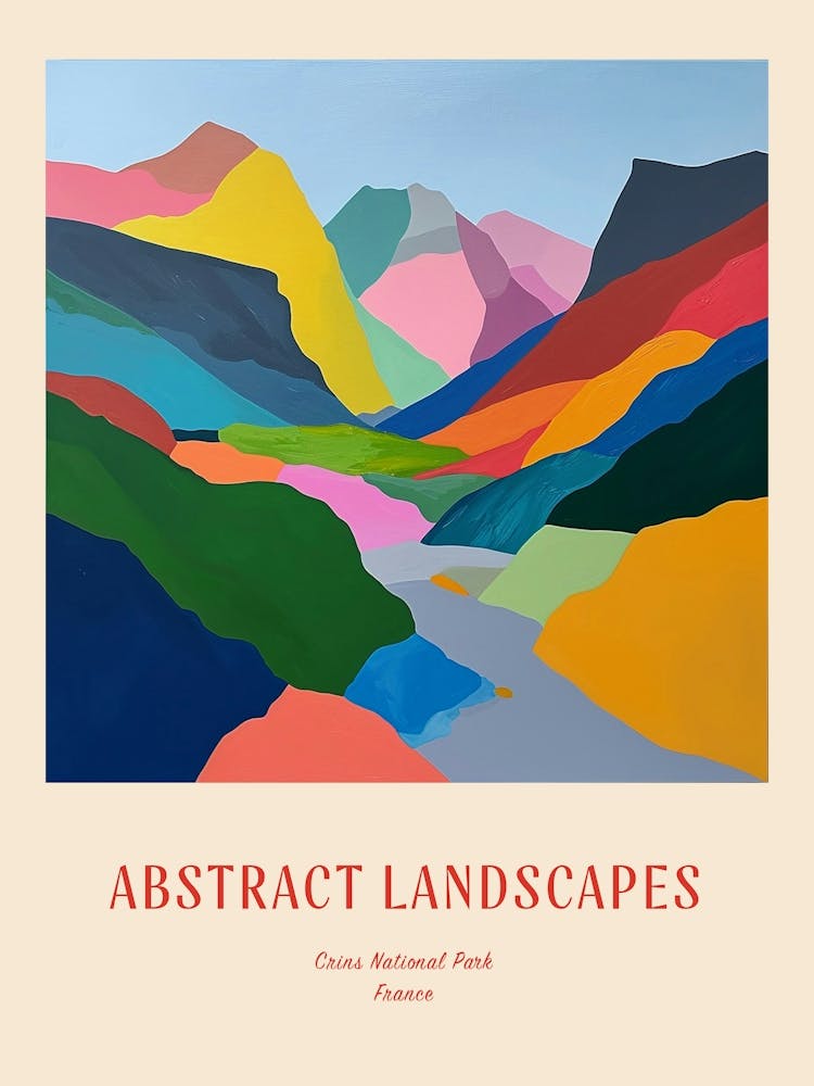 Colourful Abstract Crins National Park France 1 Poster