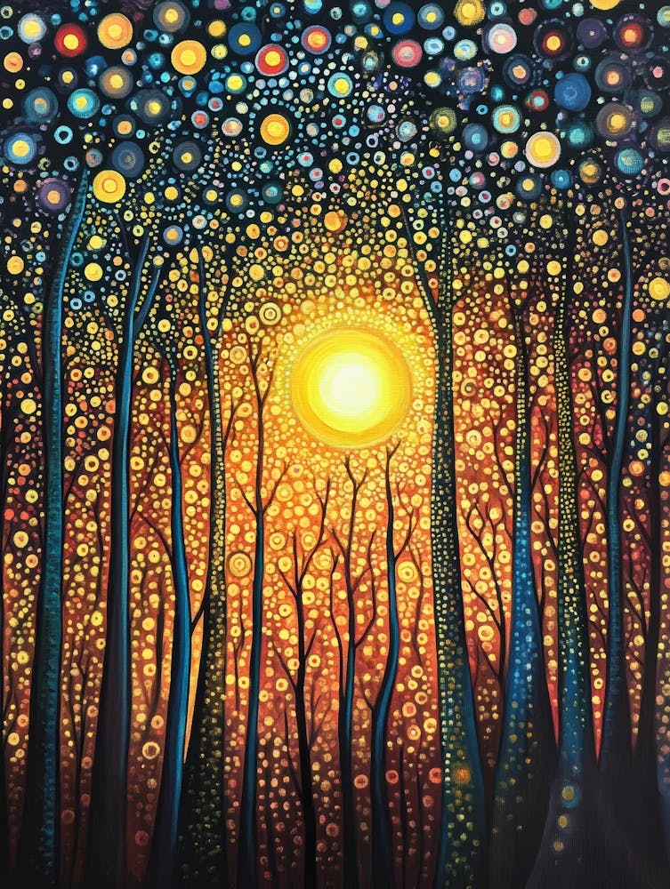 Sun Shines Through The Trees