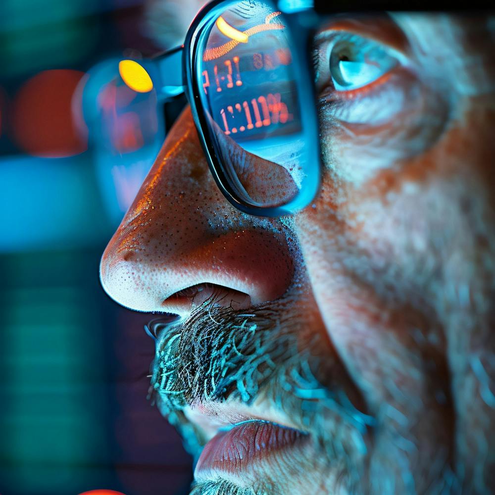 Man Looking At A Computer Screen
