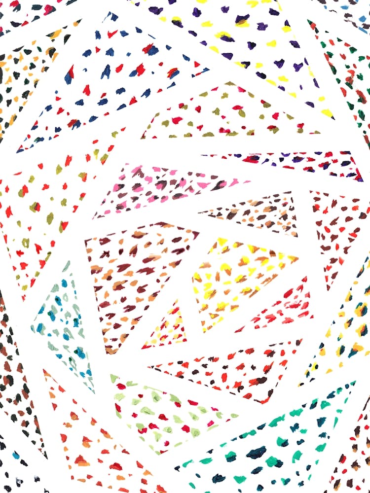 Colorful Triangles Texture Canvas