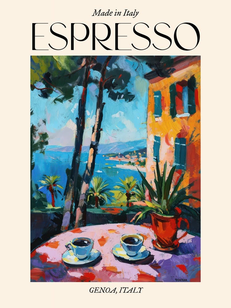 Genoa Espresso Made In Italy 4 Poster