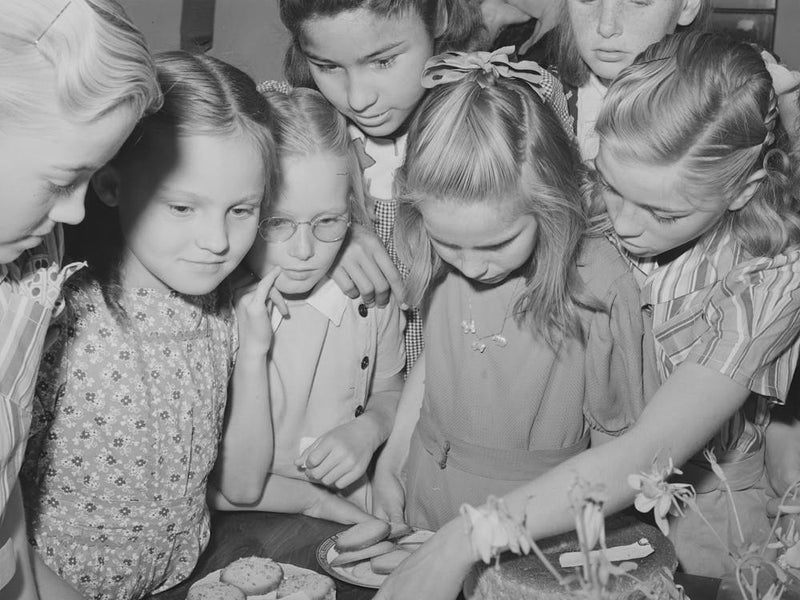 Children Having Refreshments At The 4 H Club Spring Fair At Adrian, Oregon By Russell Lee
