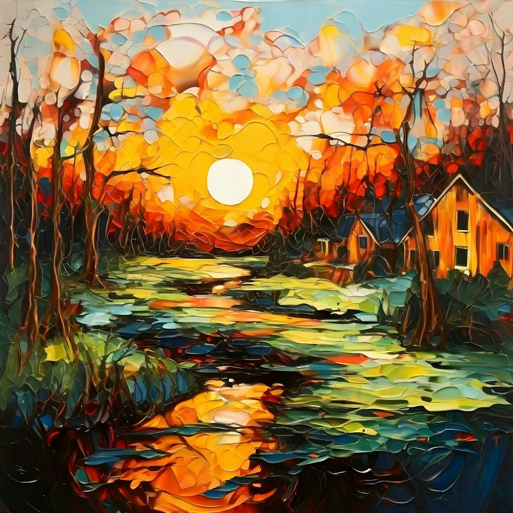 Coucher de Soleil dans les Bois 3