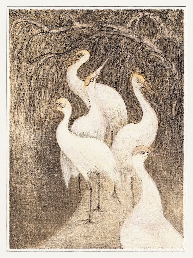 Six Cranes On The Waterfront (1878–1910), Theo Van Hoytema