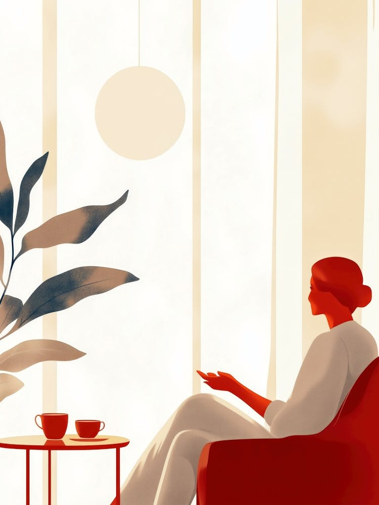 Woman Relaxing In A Chair