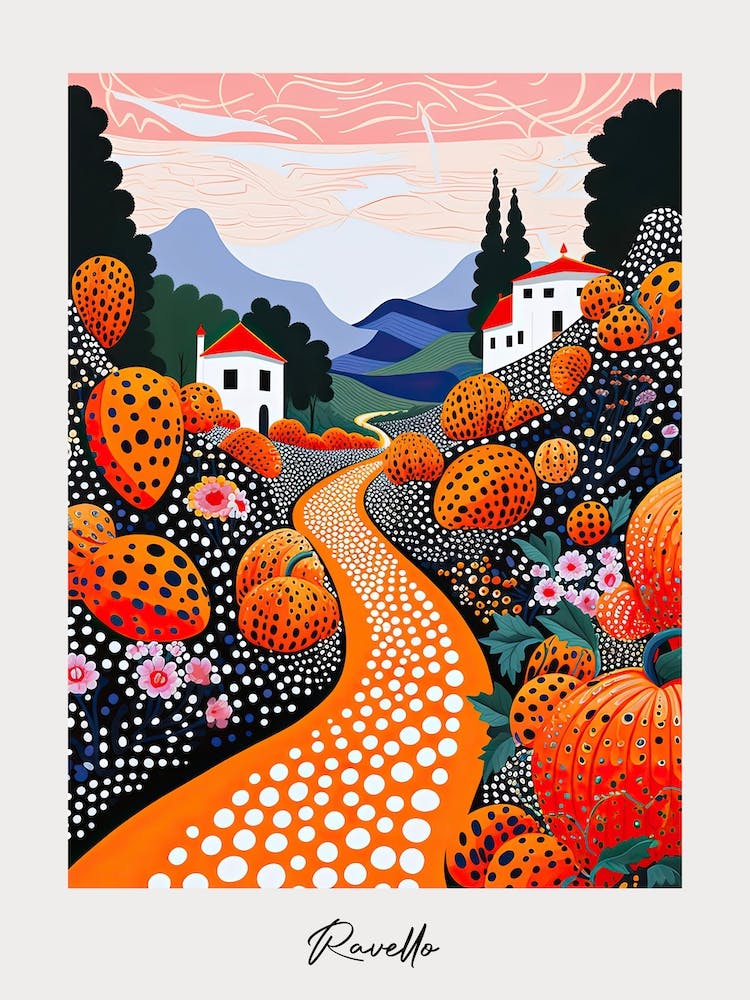 Poster Of Ravello, Italy, Illustration In The Style Of Pop Art 1