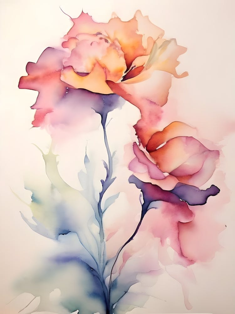 Create A Watercolor Inspired Artwork With Fluid Blending Colors And Soft Edges Focus On The Natur 2 2
