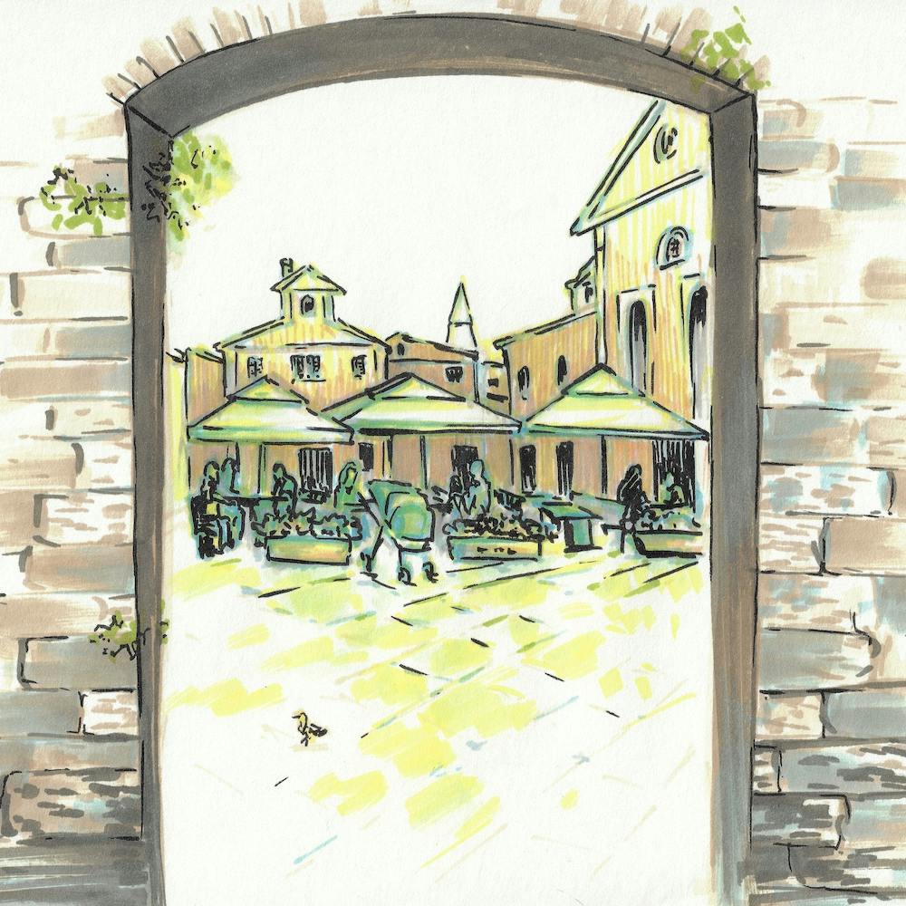 Hot Sunny Day In Slovenian Koper Square