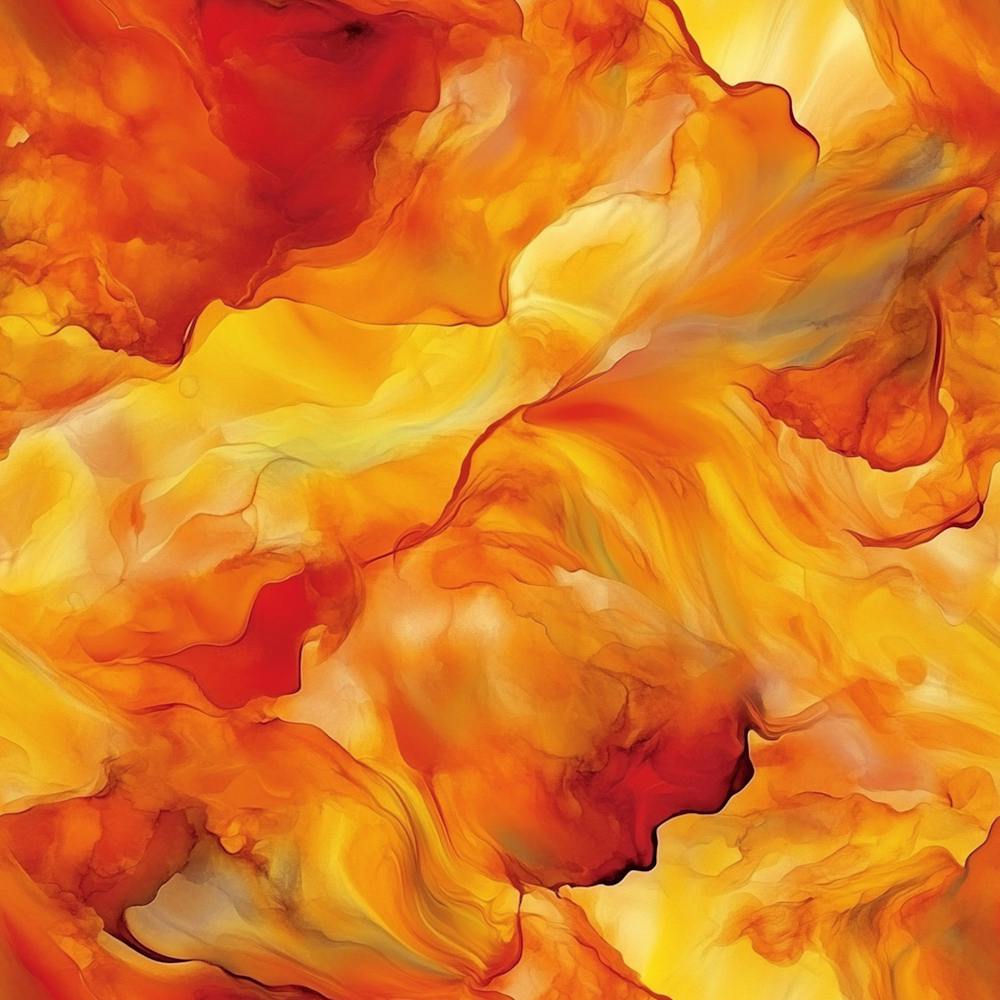 Flowing Orange Fall Alcohol Ink 4