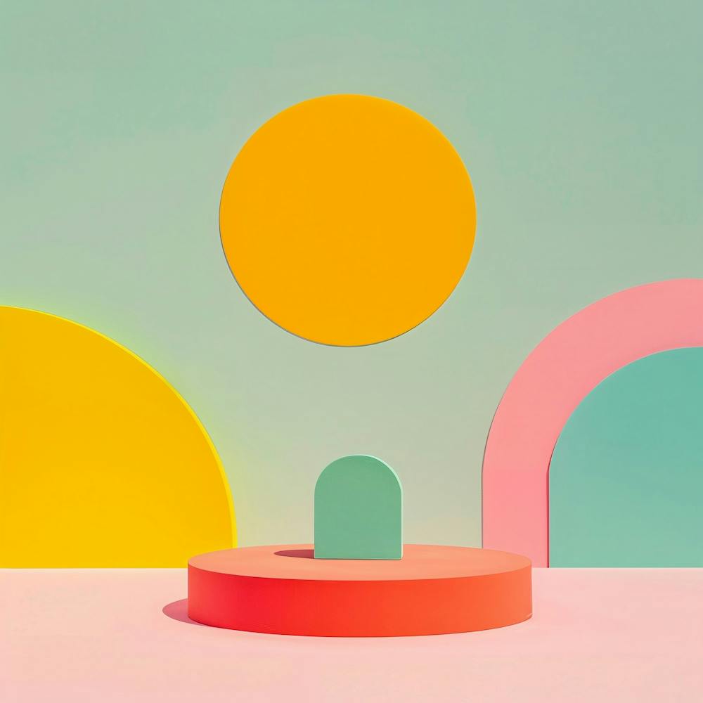 Abstract Minimal Shape Design Papercut 1