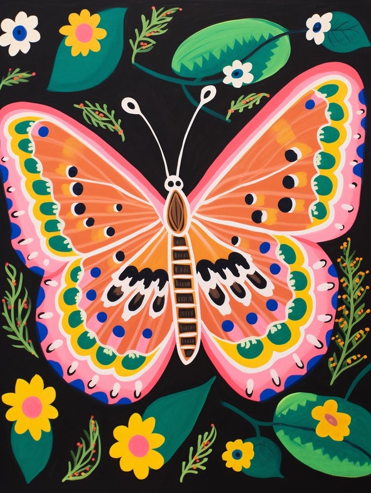 Maximalist Animal Painting Butterfly 2
