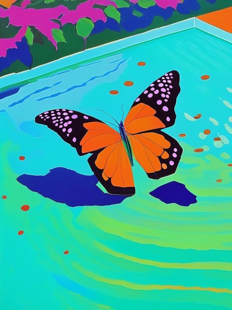 Comma Butterfly Pop Art David Hockney Inspired 1