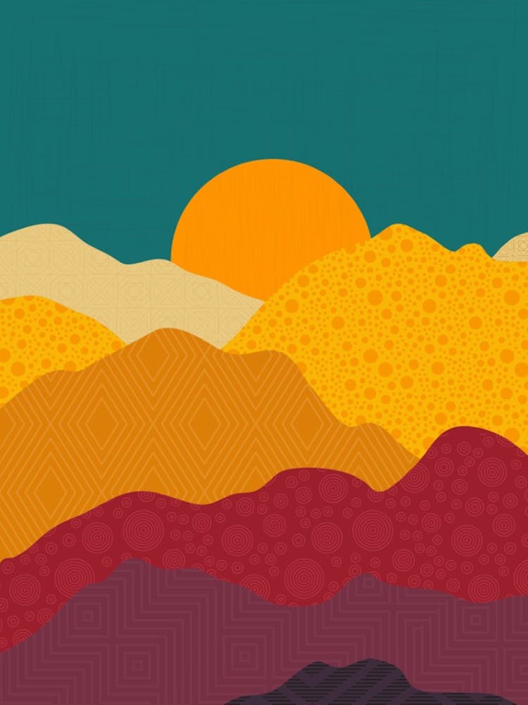 Sunset In The Mountains