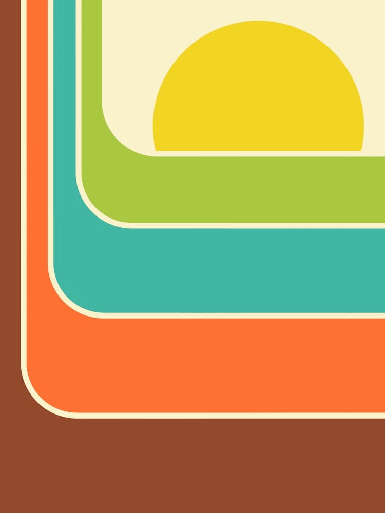 Retro Geometric Sunset 2
