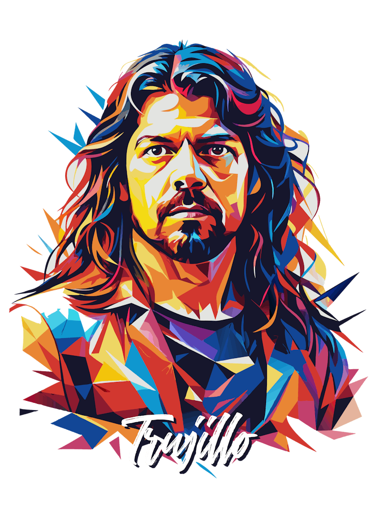 Trujillo Metallica 01 Portrait Music Icon Style WPAP Pop Art