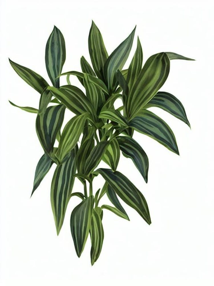 Inch Plant (Tradescantia Zebrina) Watercolor