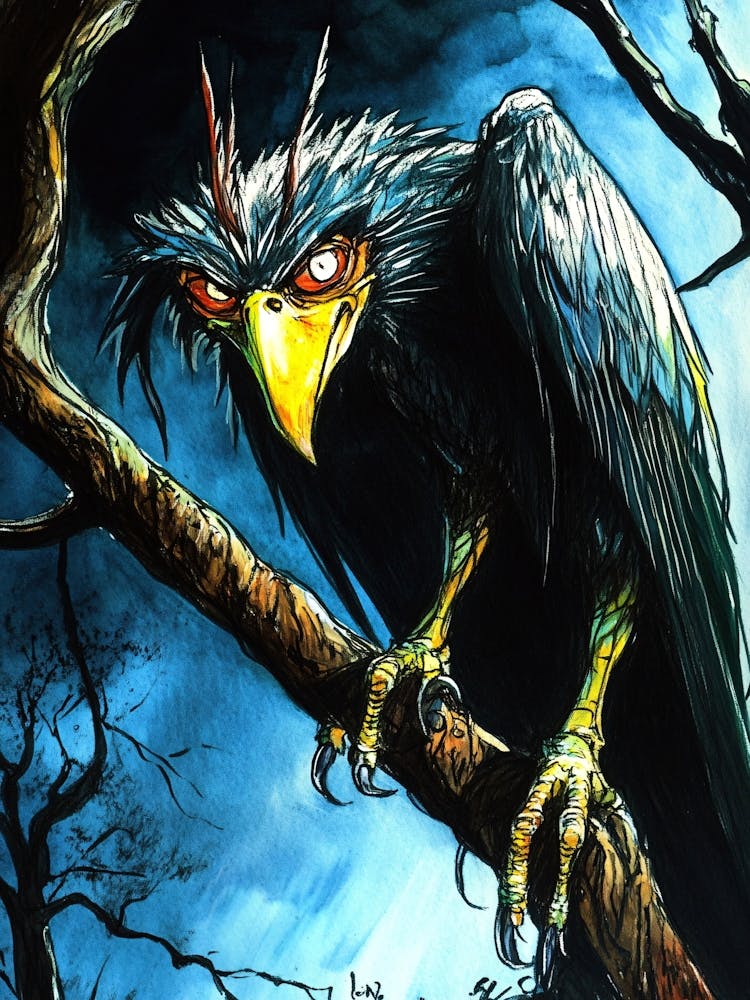 Sinister Cartoon Crow