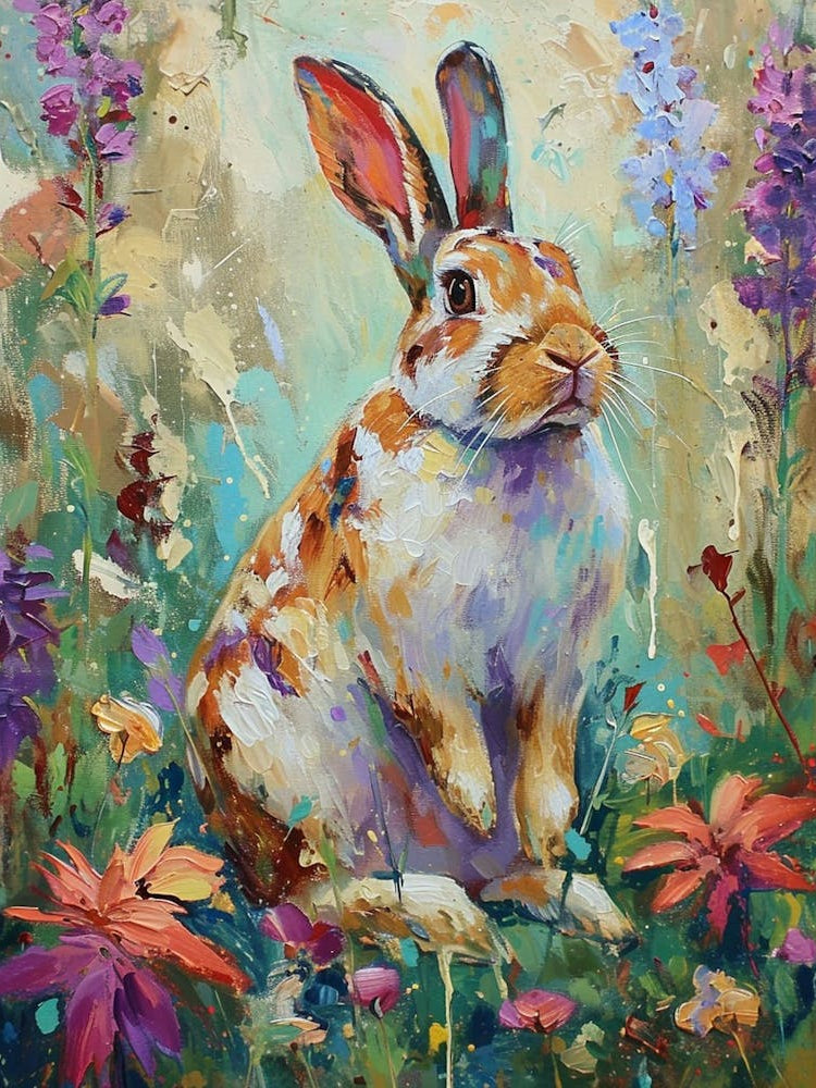 English Spot Rabbit Painting 3