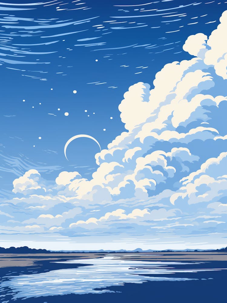 A Screen Print Of Holkham Bay Beach Norfolk 2