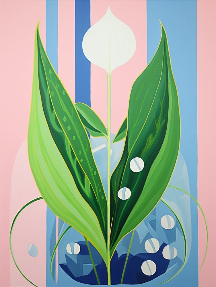 Lily Of The Valley 2 Hilma Af Klint Inspired Pastel Flower Painting
