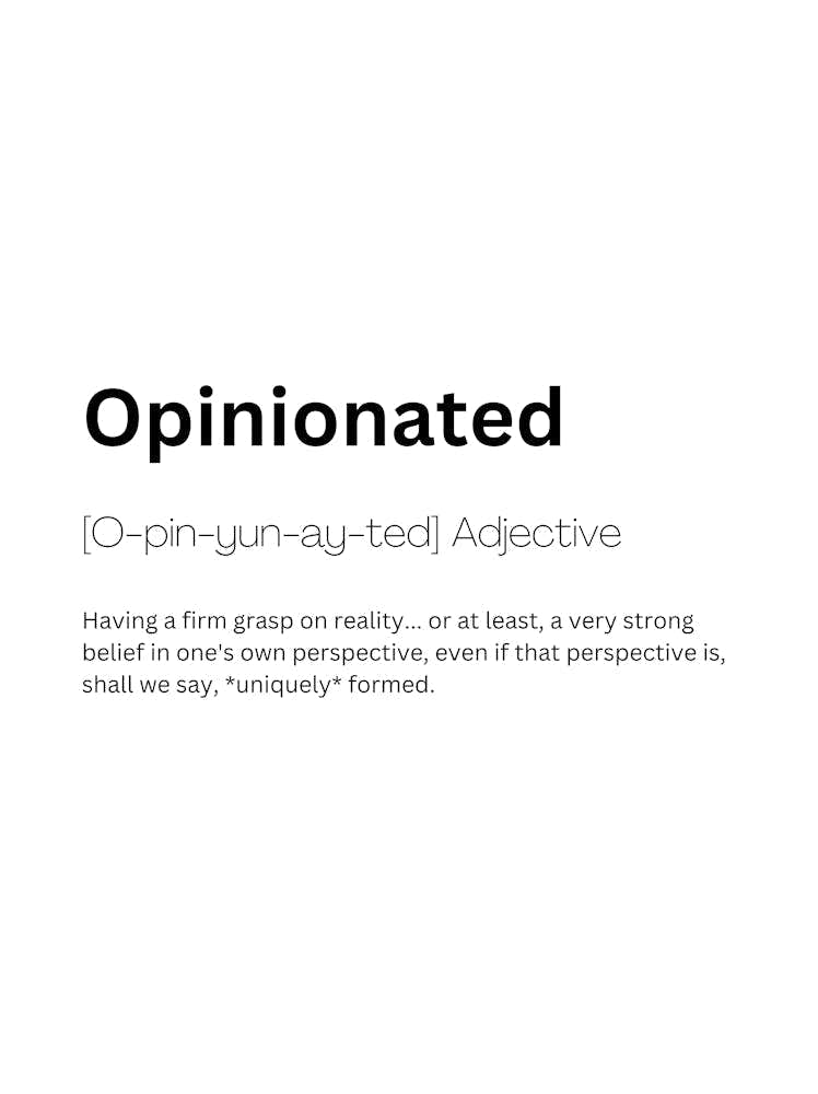 Opinionated Definition Meaning