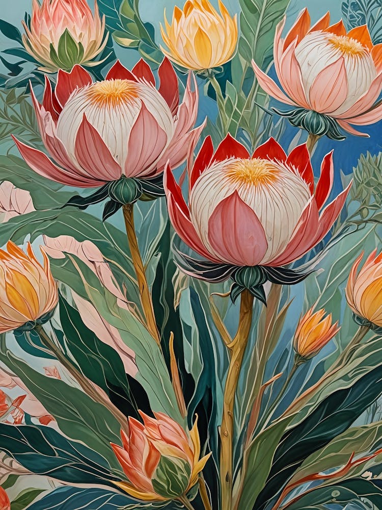 Painted Proteas no2