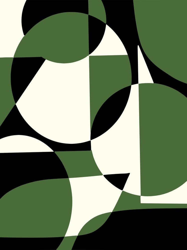 Geometrical Green And Black