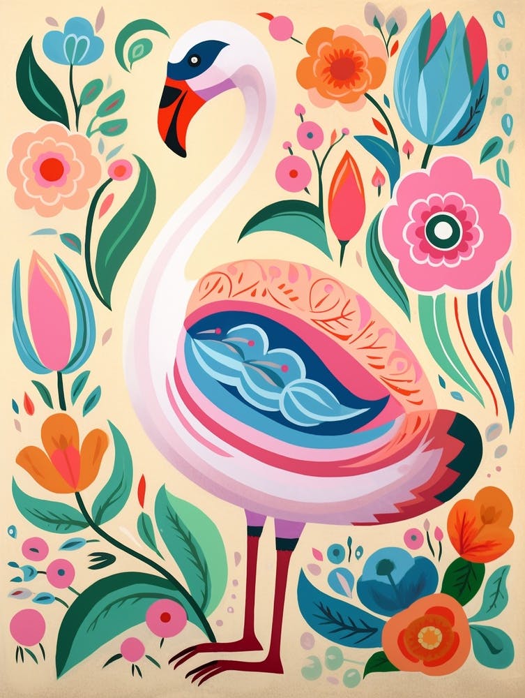 Pink Scandi Swan 2