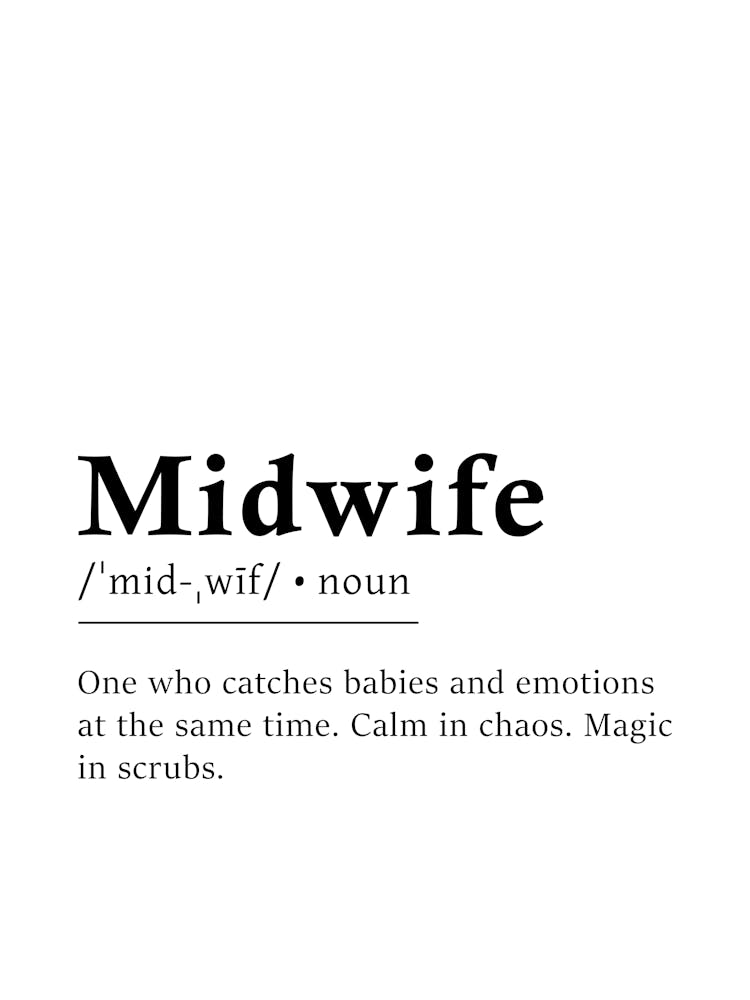 Midwife Definition Poster - Dictionary 1