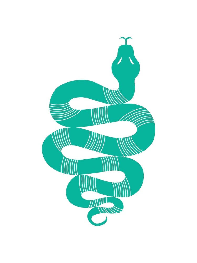 Large Snake Stripes Mint