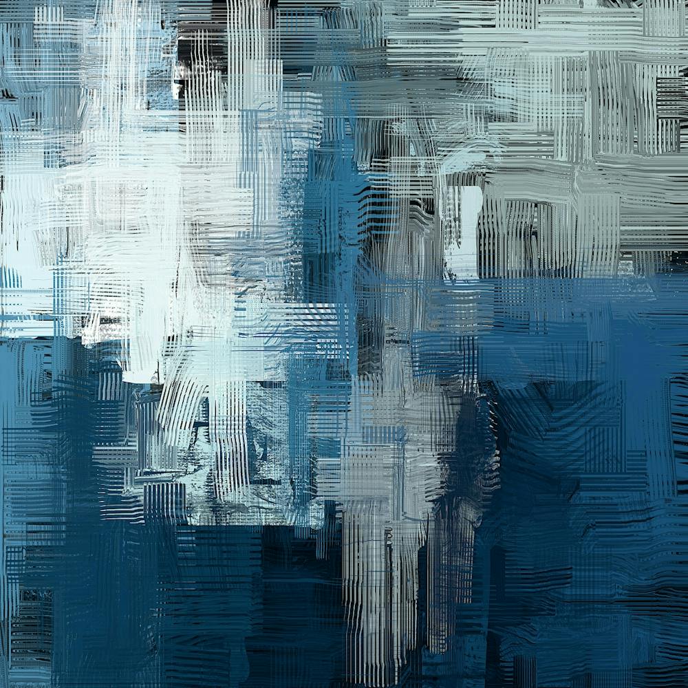Abstract Painting, Blue And White