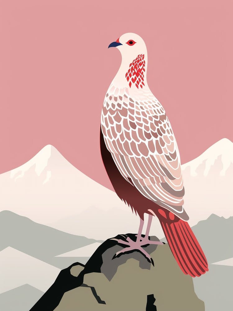 Minimalist Grouse 2 Illustration