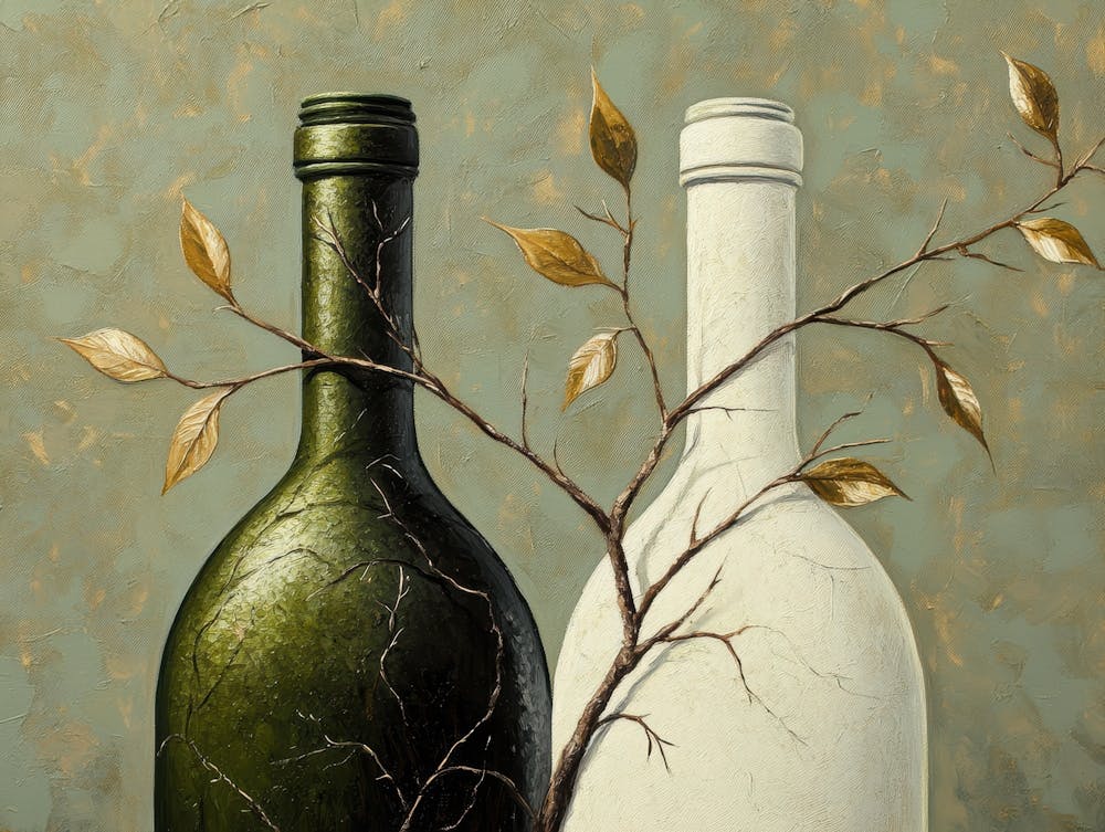Two Wine Bottles