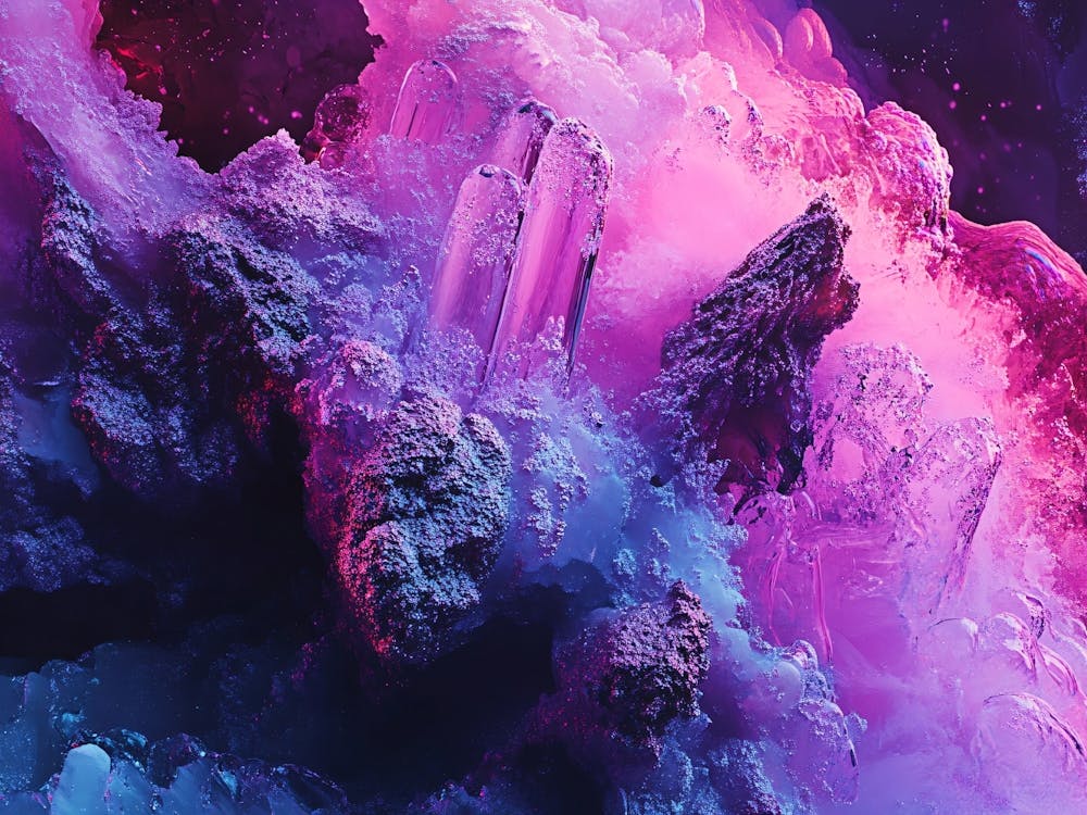 Abstract Pink and Purple Galaxy Painting 165