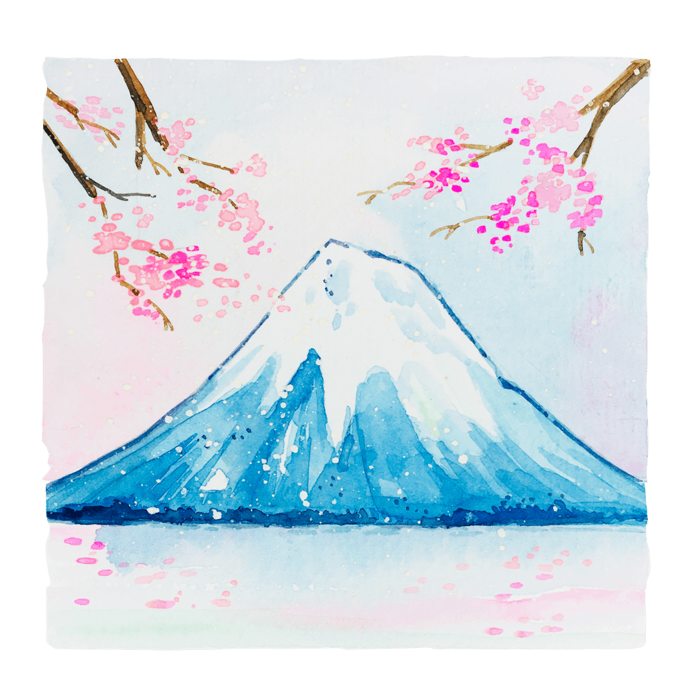 Watercolor Mount Fuji