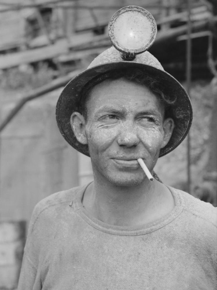 Miner At End Of Day S Work,Mogollon, New Mexico By Russell Lee