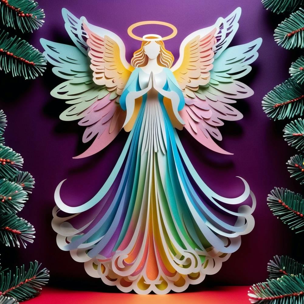 Colorful Angel - Paper Art 1