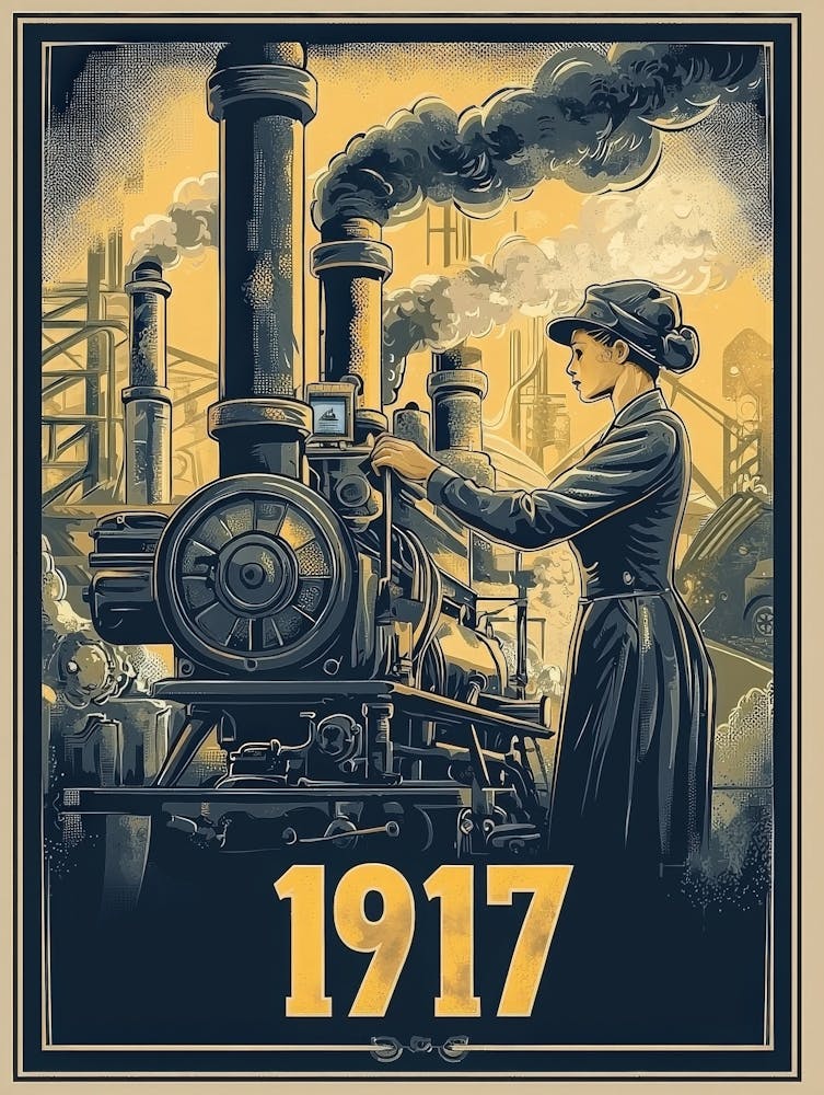Aihrgdesign A Vintage Industrial Poster Showing Women Working 2eab482d Bd2c 45cf A6a9 Aba2df981be5 0