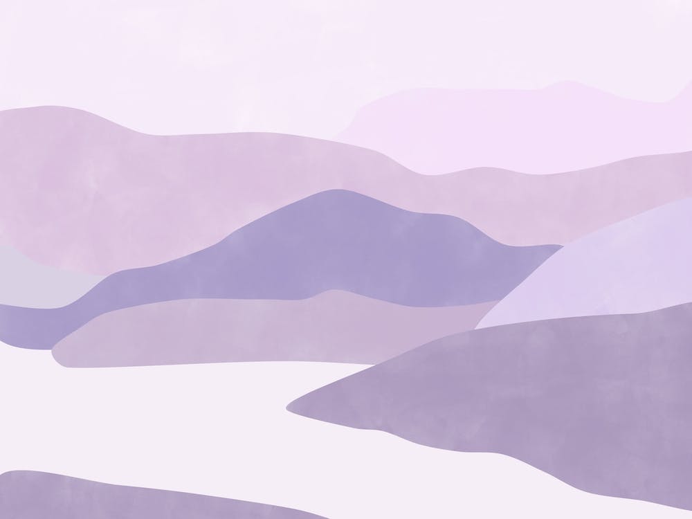Pastel Purple Mountains Landscape