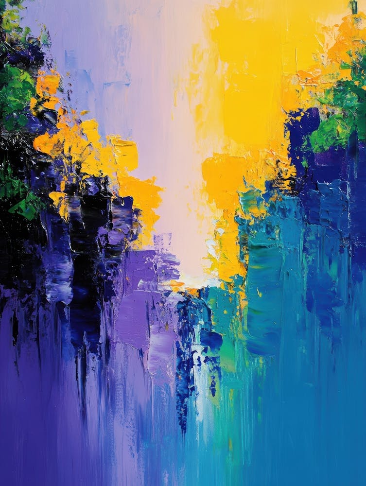 Abstract - Blue And Yellow