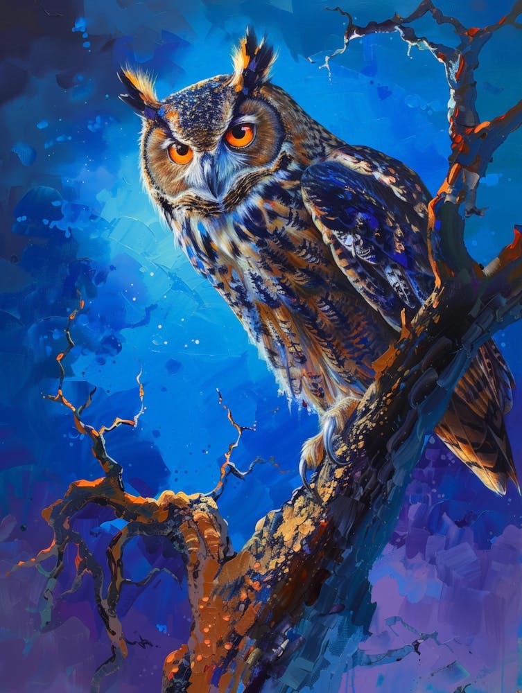Owl In A Tree
