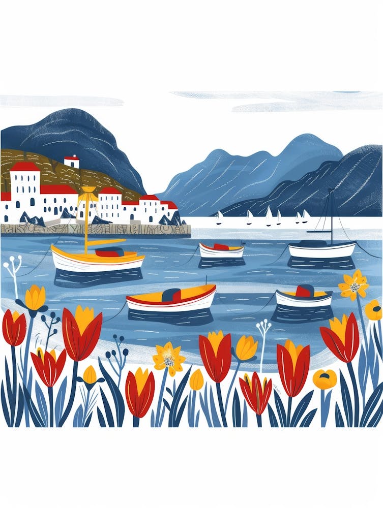 Tulips And Boats
