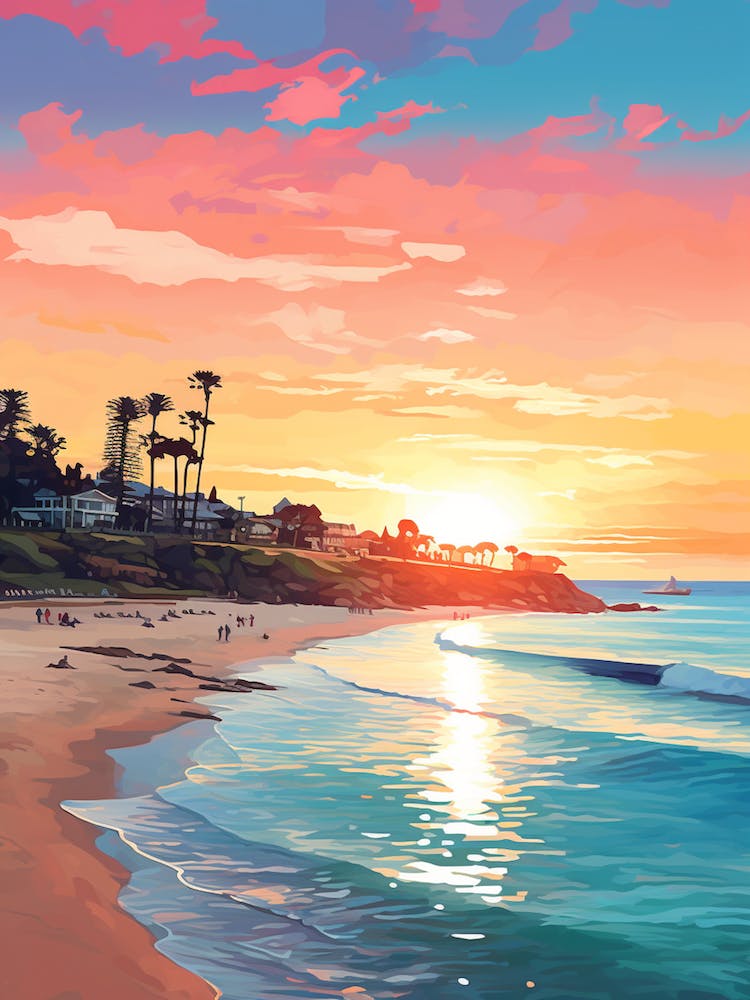 A Vibrant Painting Featuring Cottesloe Beach Australia 2