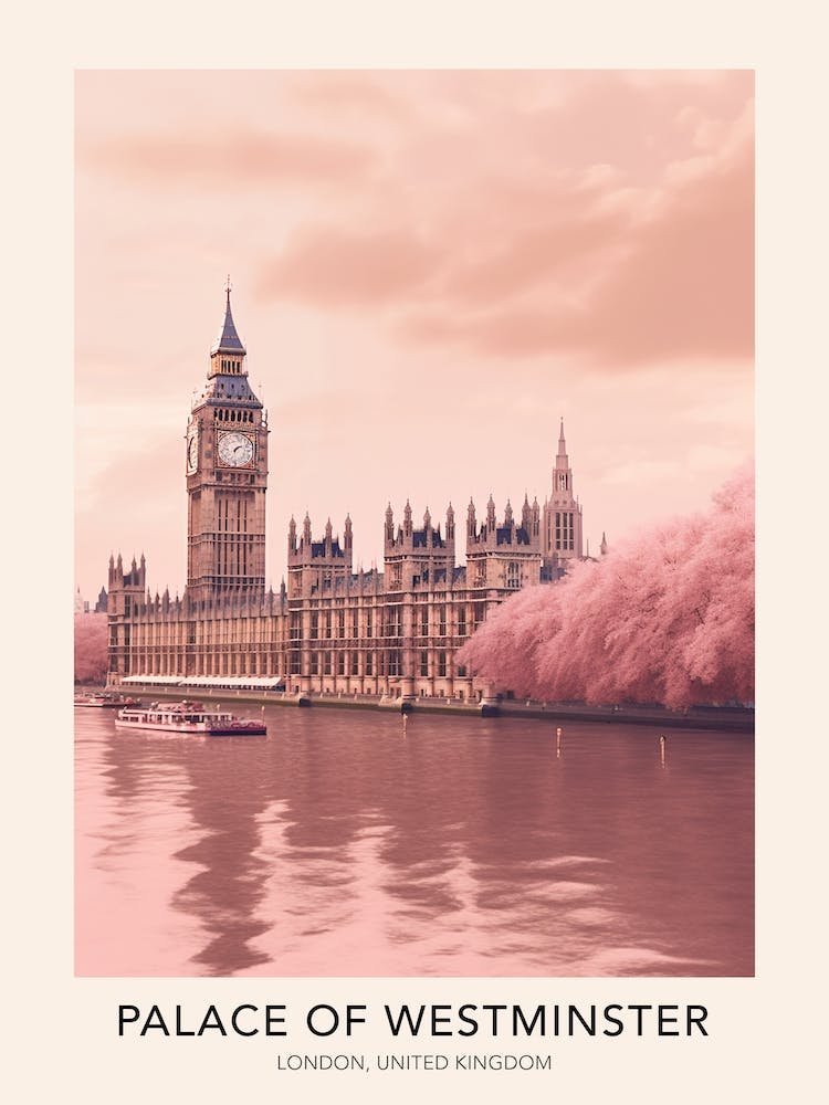 Palace Of Westminster London United Kingdom Travel Poster