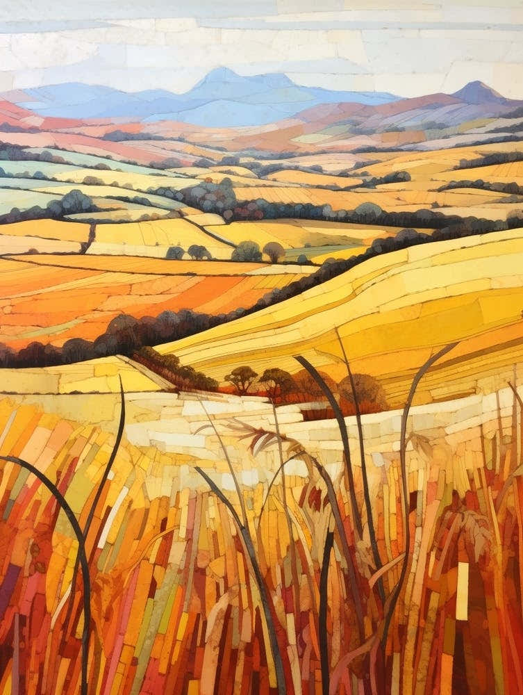 Autumn National Park Painting Brecon Beacons National Park Wales 3