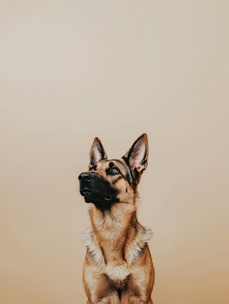 German Shepherd Dog. Generated AI.