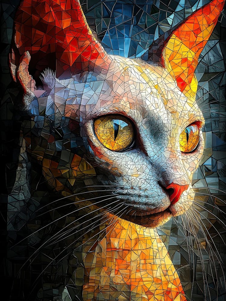 Mosaik Katze 21